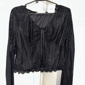 Altar'd State Elegant Black Blouse